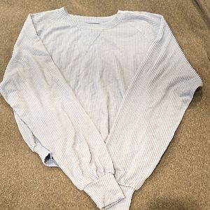 Light Blue Ribbed Sweater